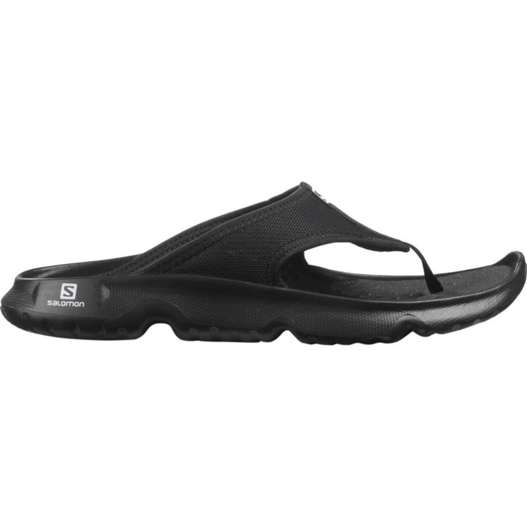 Black Salomon Reelax Break 5.0 Men\'s Flip Flops | IE TS4729